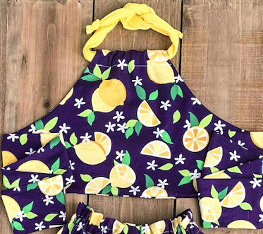 Midnight Lemon Halter
