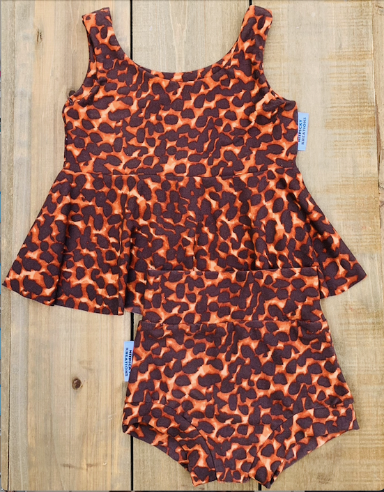 Wild Fire Peplum set